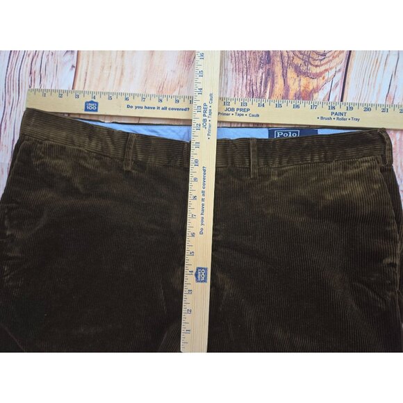 Polo Ralph Lauren Classic Fit Mens Corduroy Pants 42x30 Brown Cotton Durable - Picture 8 of 9